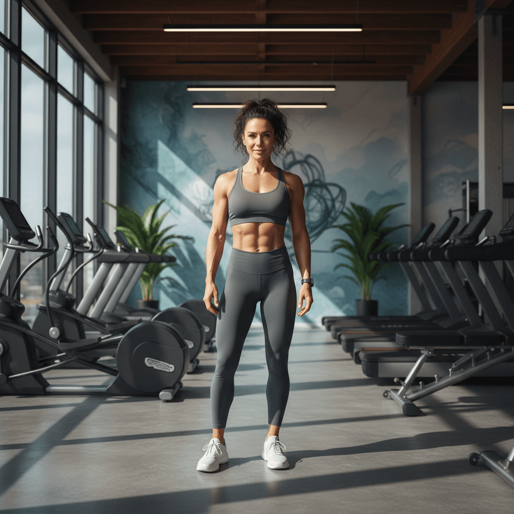 Woman in fitness environment